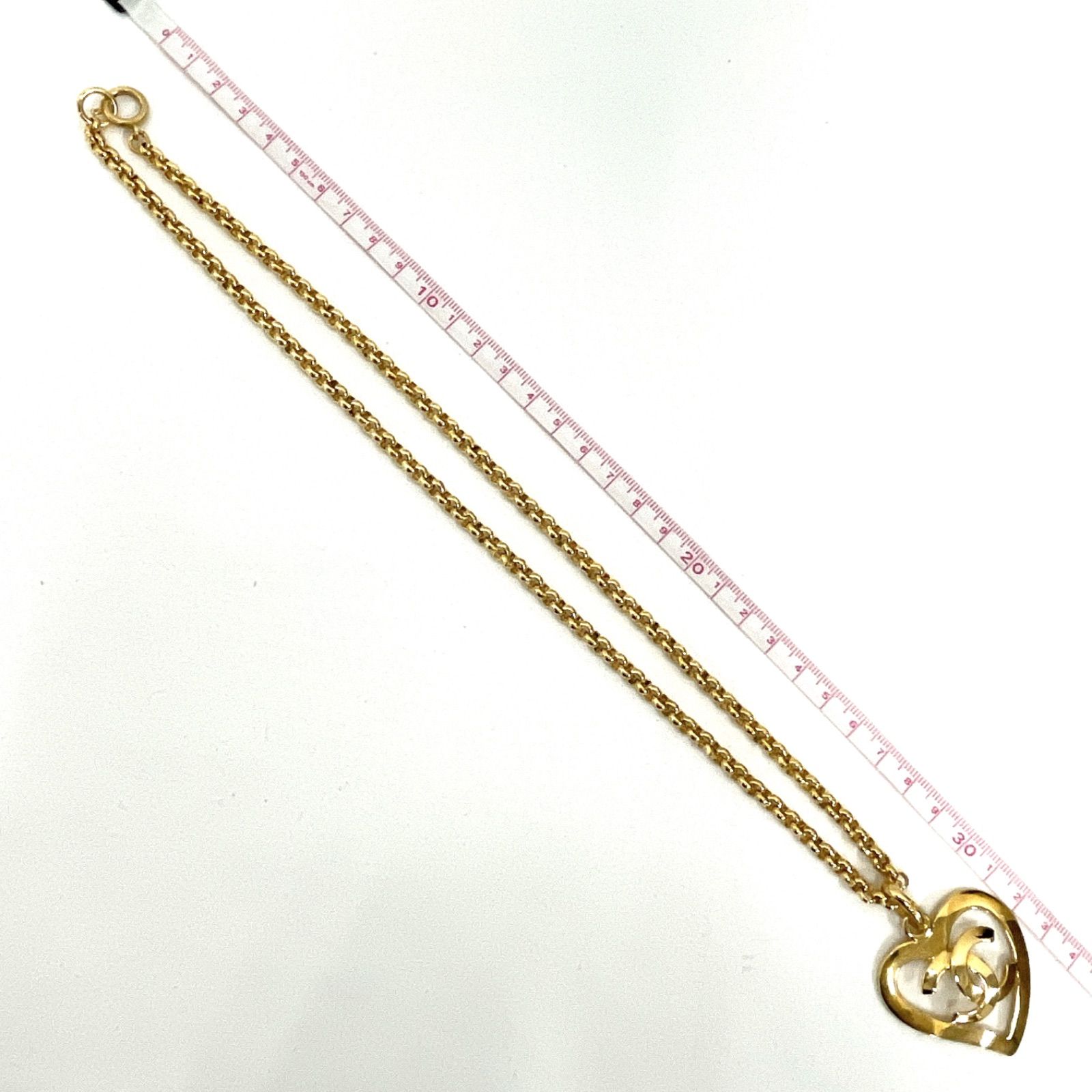 CHANEL シャネル ココマーク ハート ネックレス ロングネックレス 95P 