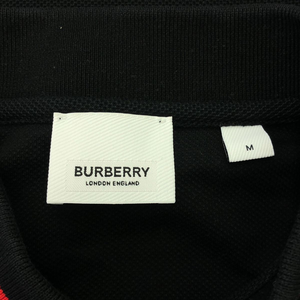 BURBERRY LONDON ENGLAND / バーバリーロンドンイングランド | ロゴ ライン ポロシャツ | M | ブラック | レディース BURBERRY LONDON ENGLAND / バーバリーロンドンイングランド | ロゴ