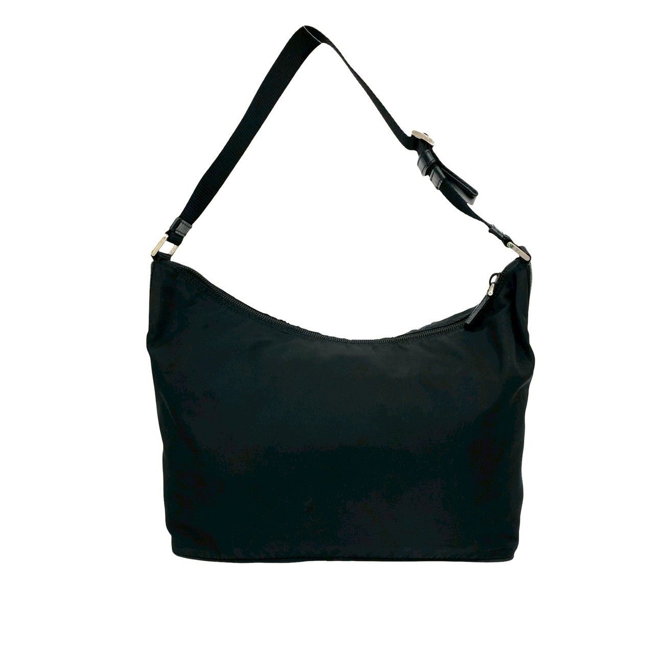 【正規品/極美品】 PRADA ミニトートバッグ ナイロン 三角ロゴ ブラック 極 美品 PRADA プラダ 三角ロゴ 金具 ナイロン レザー 本革