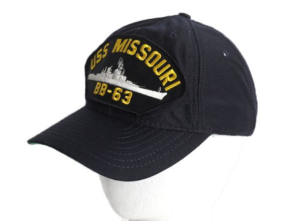 90s USA製 US NAVY ワッペン 刺繍 ベースボール キャップ