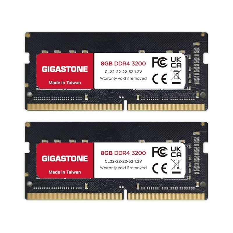 メモリ ノートパソコン DDR4 GIGASTONE 8GBx2枚 16GB Kit DDR4 3200MHz 2933MHz or 2666MHz PC4-25600 PC4-23400 21300 CL22 1.2V SODIMM 0