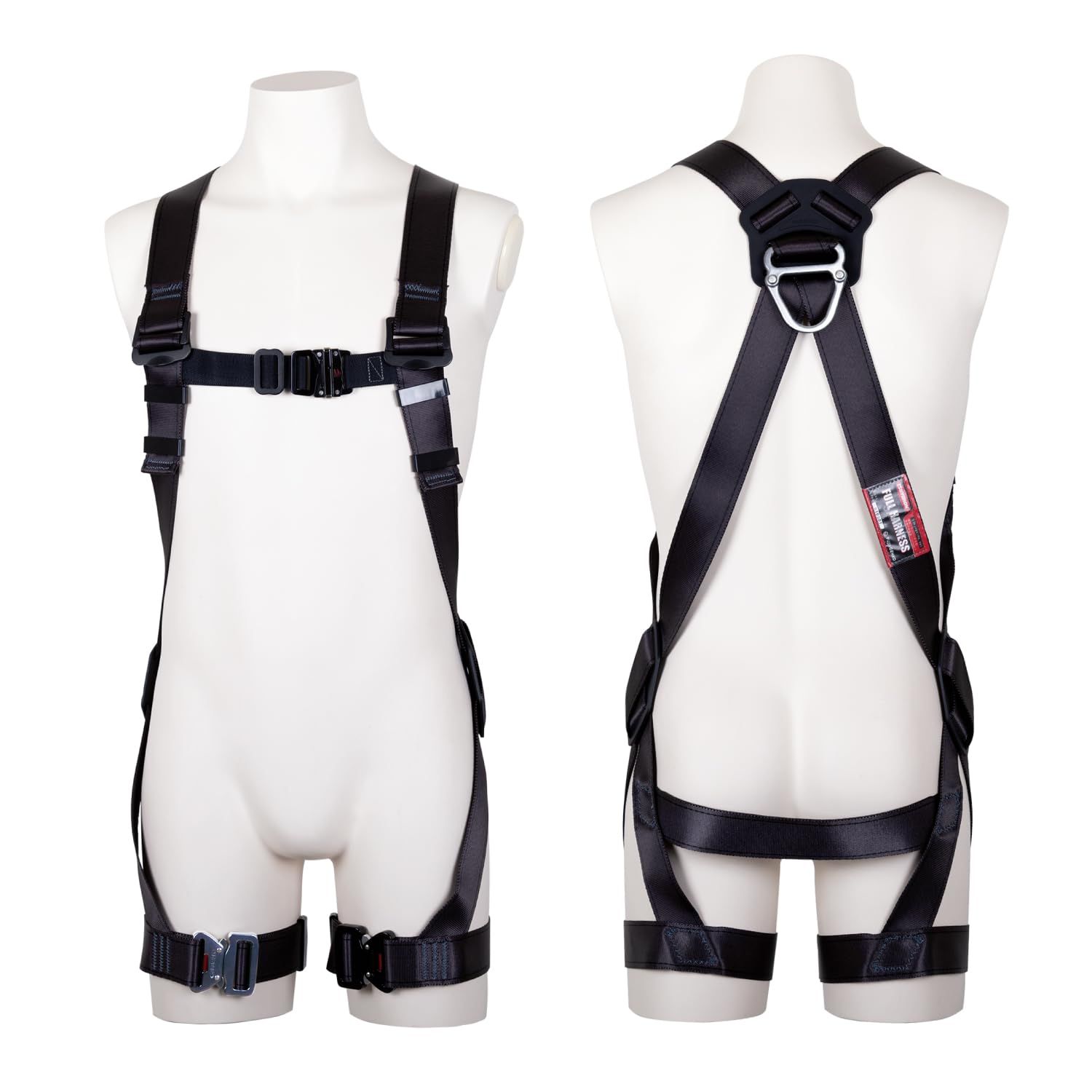 藤井電工 新規格 フルハーネス型 ブラック 黒影ハーネス フルハーネス本体のみ ダークグレー Lサイズ TH-504-OTーDG-L 水平型腿ベルト 着脱が容易なワンタッチバックル 高所作業 墜落制止用器具 フルハーネス 安全帯 ツヨロン T