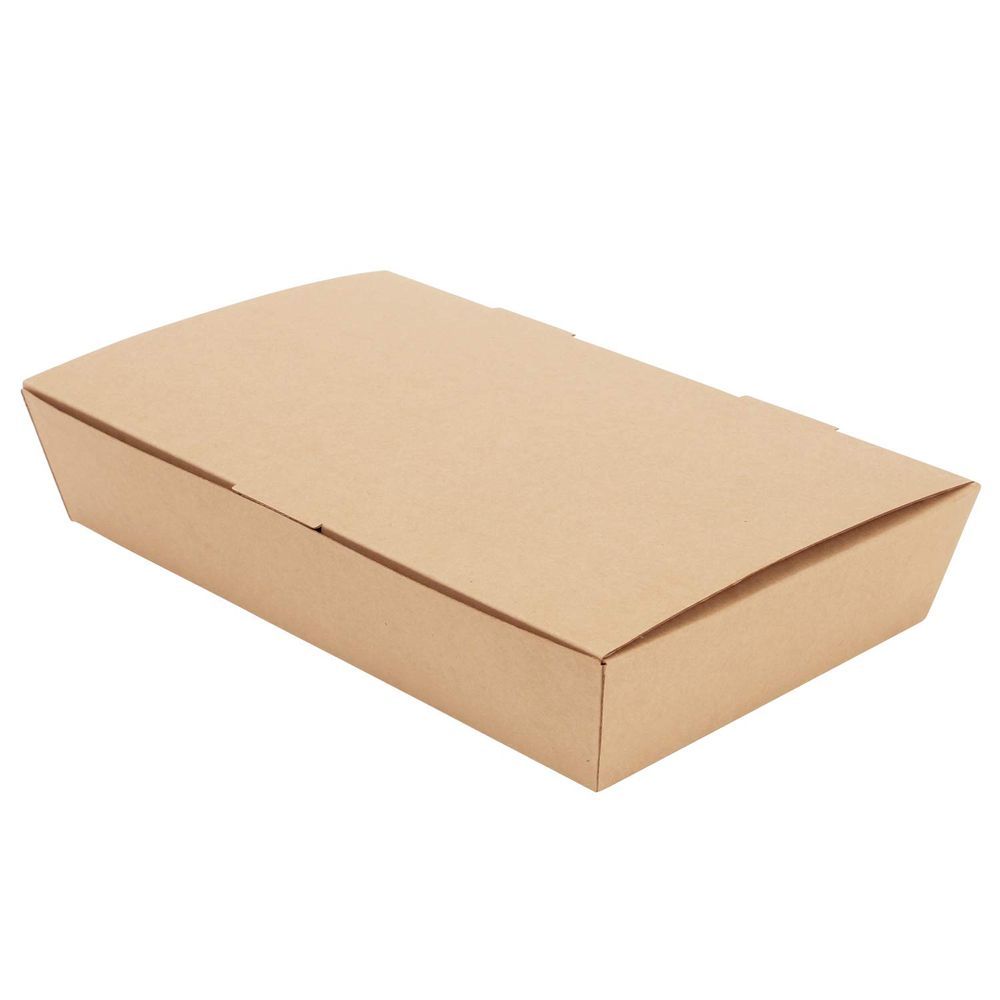 まとめ買い シモジマ HEIKO 食品容器 ネオクラフト スナックボックス L 20枚 天面270×165|底面250×150|高50mm 004248002 ×3セット