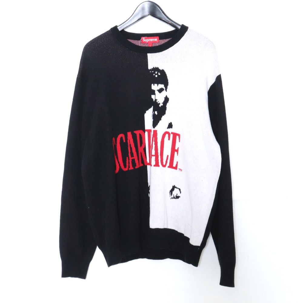 トップス Supreme Scarface sweater 17aw L SUPREME 17AW Scarface Sweater - メルカリ