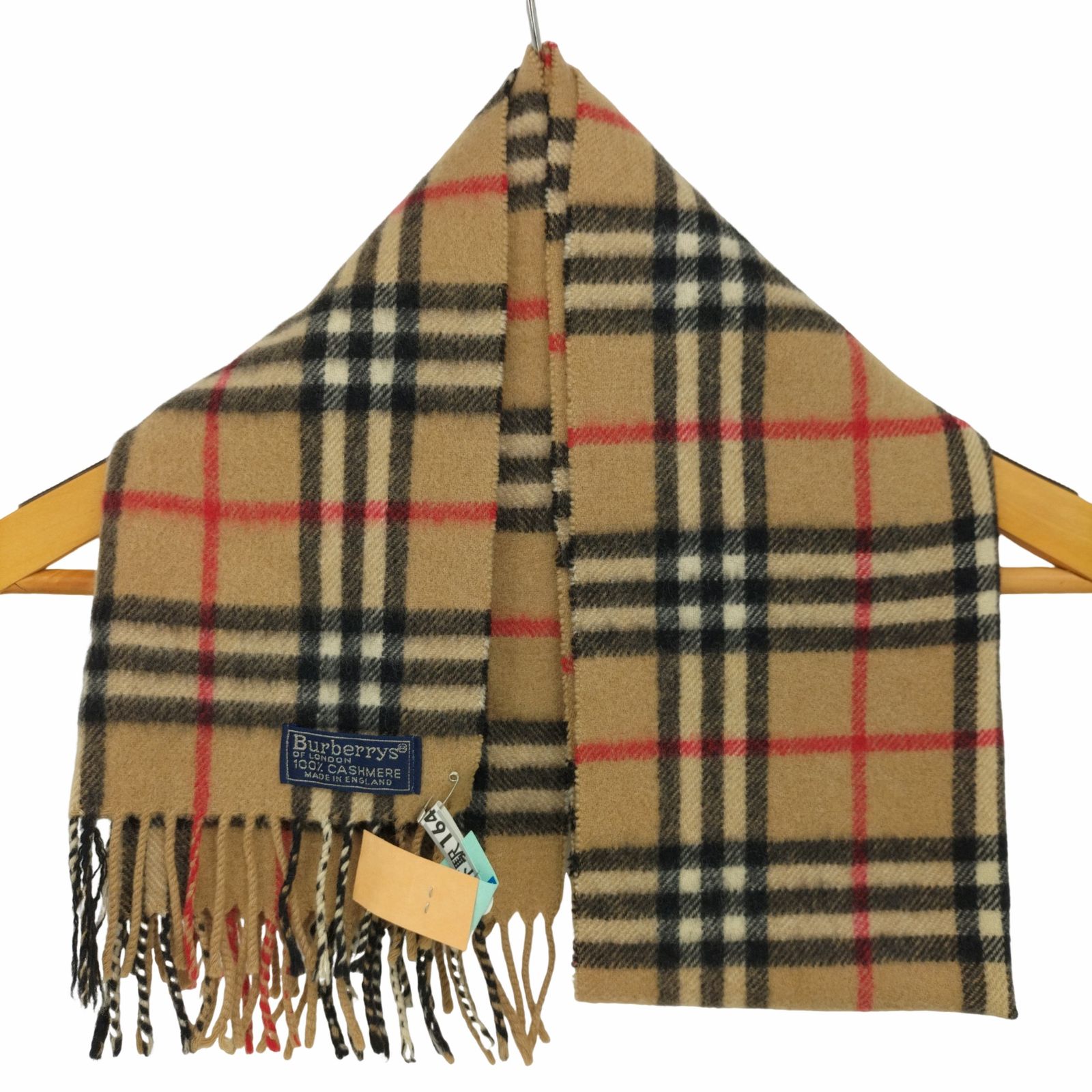 Burberrys ラムウール100%ノバチェックマフラー　キャメル　未使用！ Burberrys チェック柄 マフラー 100%ラムウール 約170 cm 人気