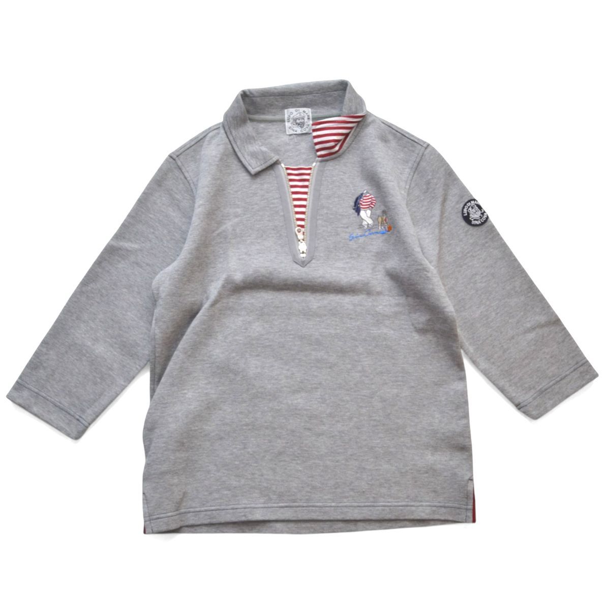 【SINACOVA】ハーフジップポロシャツ SINA COVA シナコバ ハーフジップポロシャツ 裾スリット サイズS