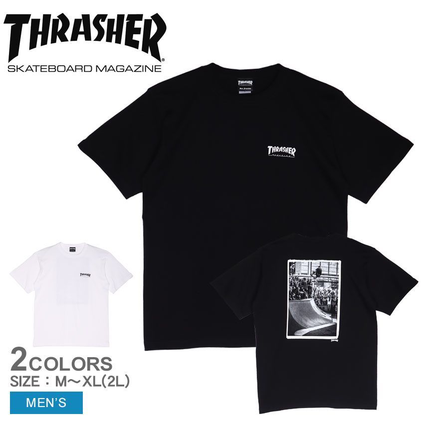 スラッシャー 半袖Tシャツ TH91377B メンズ THRASHER カラー:02.ブラック 品番：2437-0056