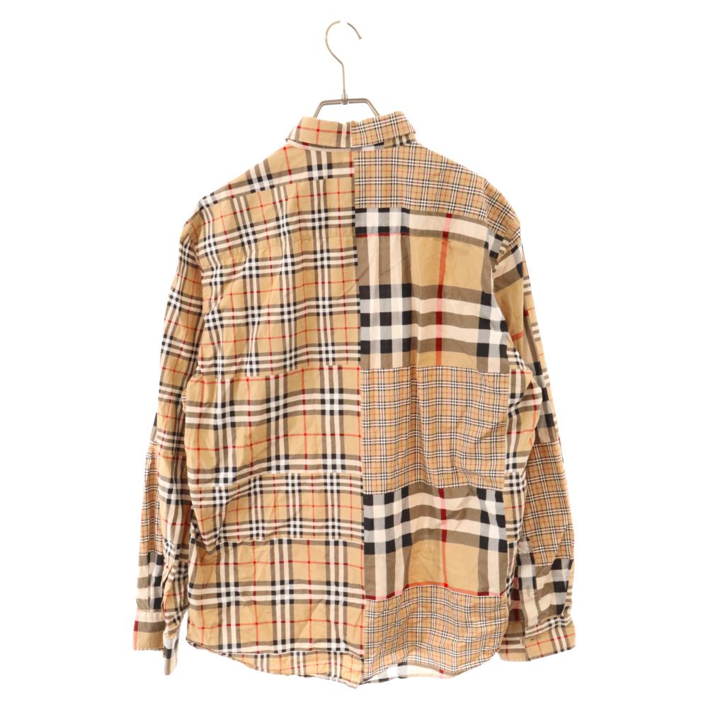 BURBERRY (バーバリー) 19AW Crazy Check Shirt クレイジーチェックシャツ タータンチェック パッチワーク ベージュ  8018569 - メルカリ