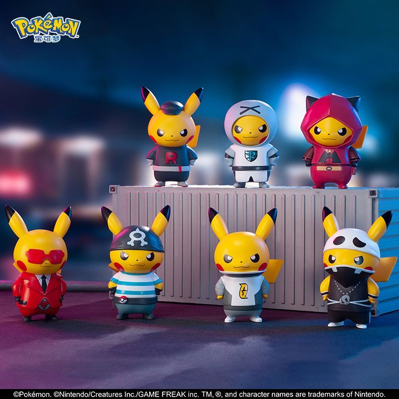 団員ごっこピカチュウキーチェーンマスコット7体セット