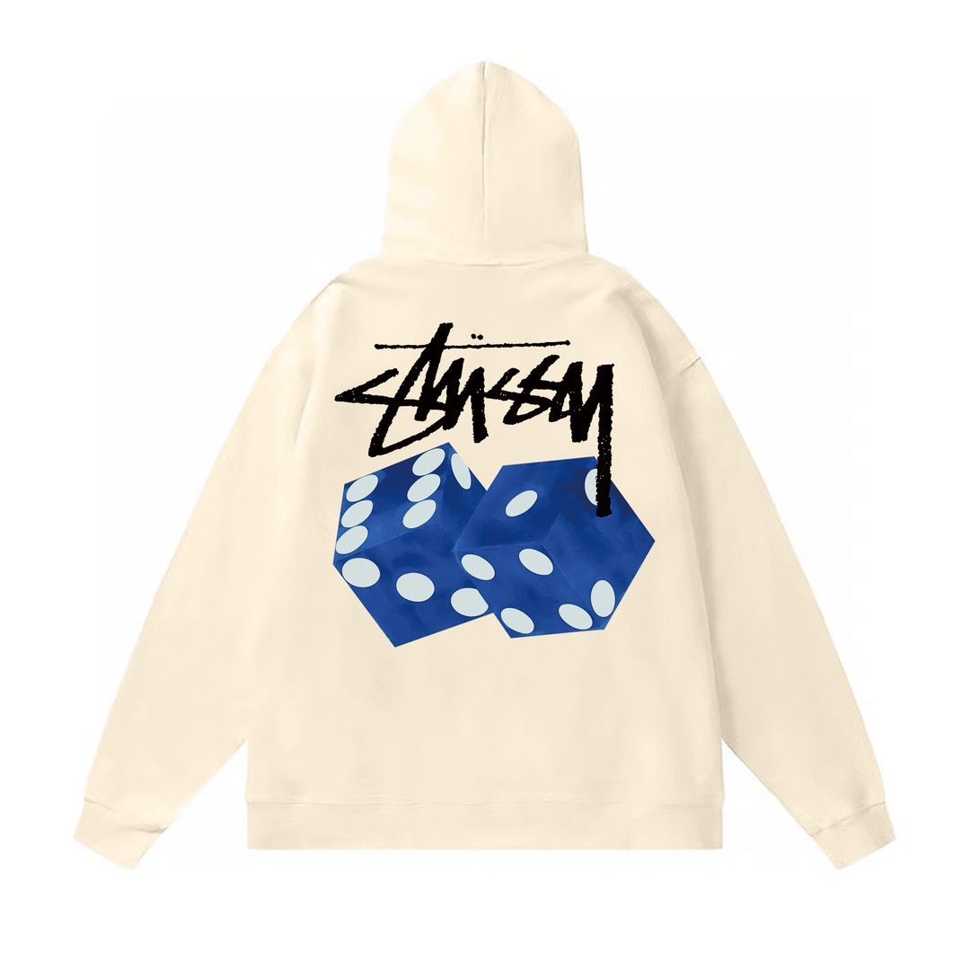 STUSSY SS23 新作サイコロプリントフーディ 男女兼用  5色