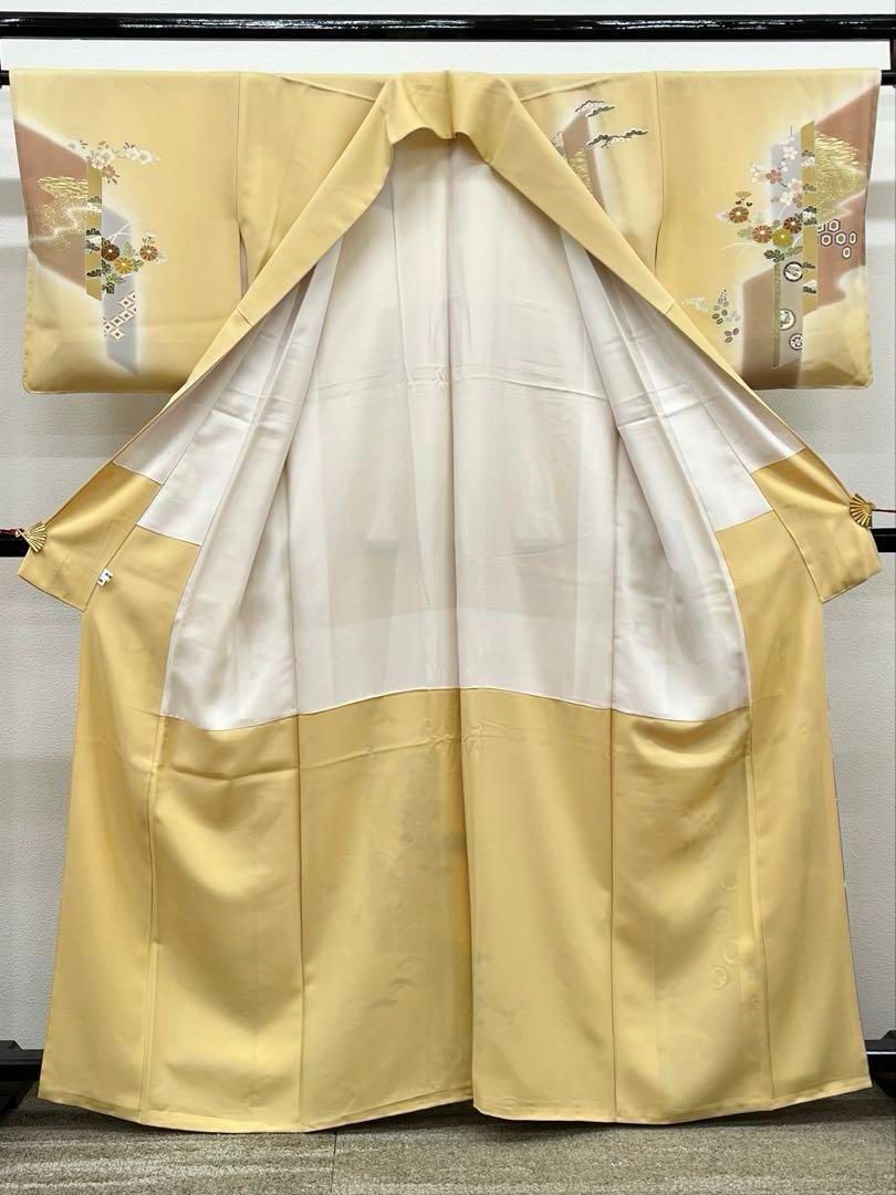 千總 西武扱い 付け下げ 金駒 金彩 正絹 躾糸付き パールトーン加工 X558 千總 西武扱い 付け下げ 金駒 金彩 正絹 躾糸付き パールトーン加工