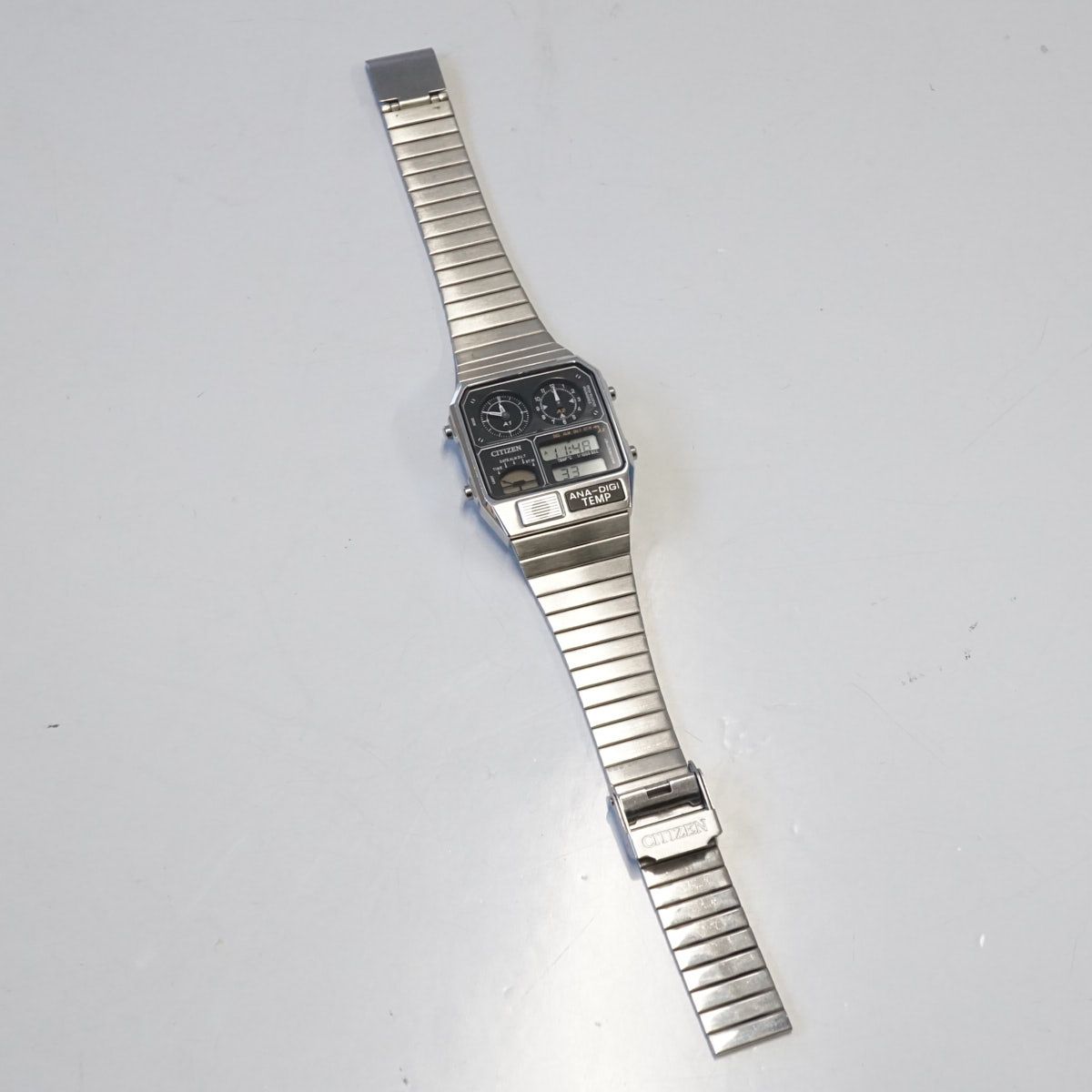 CITIZEN ANA-DEGI TEMP アナデジテンプ 腕時計 USED美品 8989-S116864 