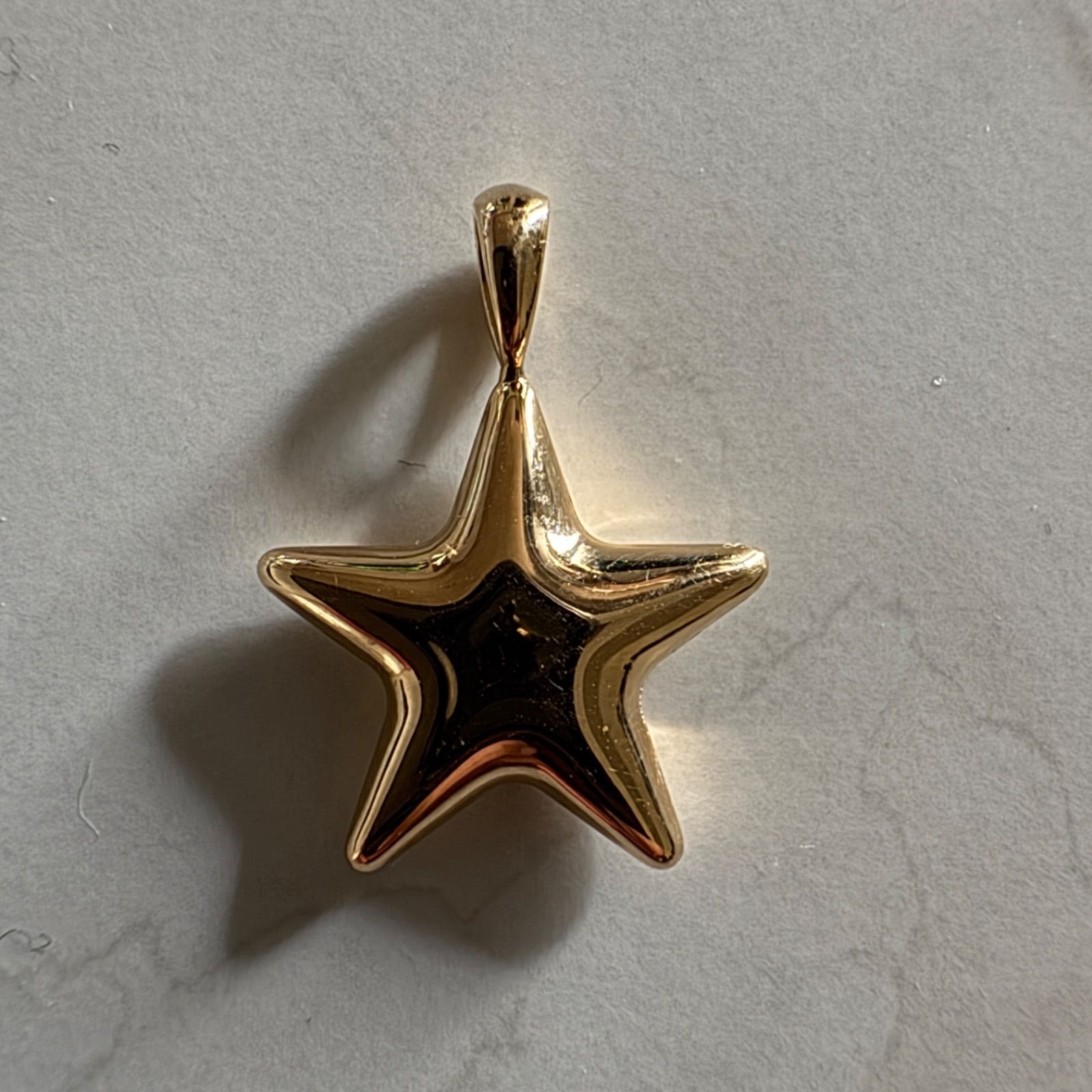 鑑定済 K18 スター 星 モチーフ トップ 約1.08g