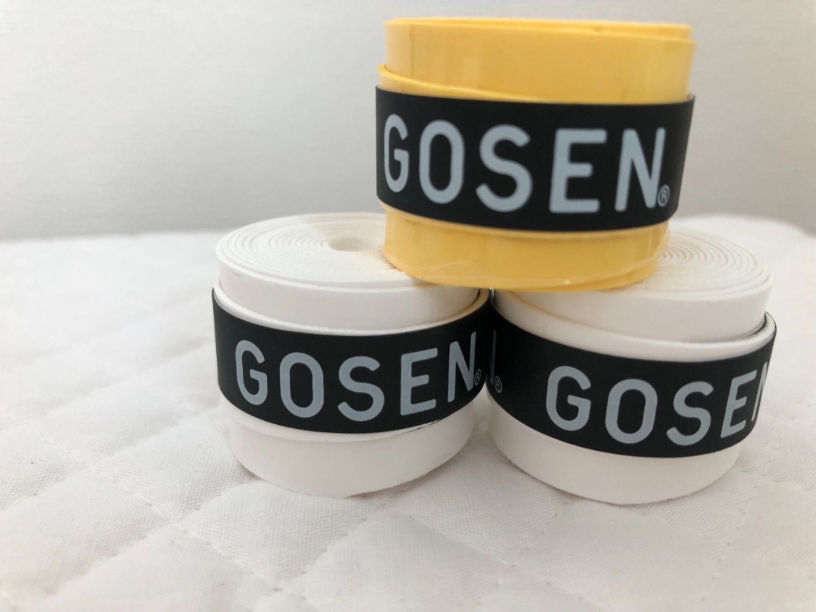 GOSEN グリップテープ 3個☆赤白黄色迅速発送 ゴーセン＊色変更