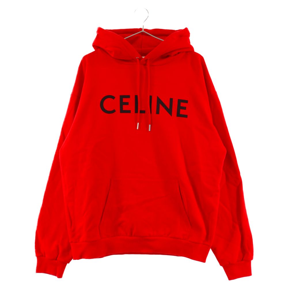 トップス【メンズ】CELINE  セリーヌ21SS ロゴプリント スウェット パーカー