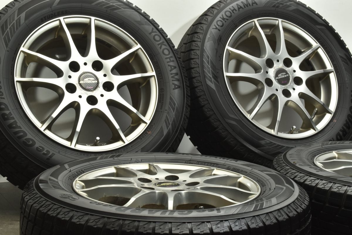バリ溝 シュナイダー 15in 6J 45 PCD114.3 ヨコハマ アイスガード IG60 195|65R15 ノア ヴォクシー ステップワゴン セレナ プレマシー