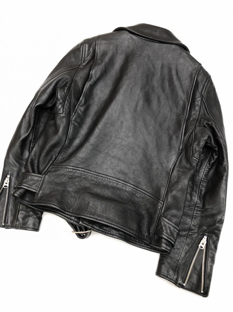beautiful people 黒 レザーダブルライダースジャケット　150 美品】beautiful people ライダースジャケット 150 美品 beautiful