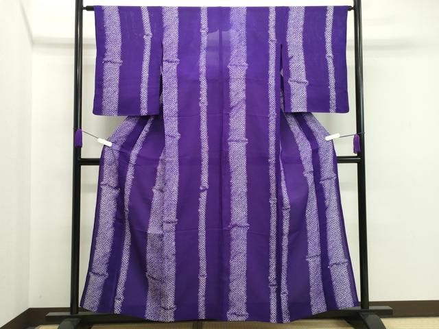 平和屋着物＊夏物 小紋 絽 枝葉文 正絹 逸品 DAAW0090op