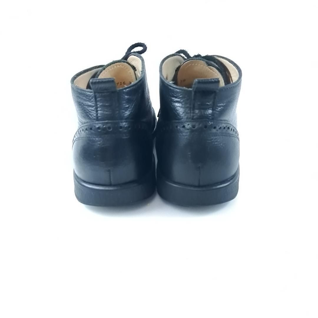 Finn Comfort ブーツ ストレートチップ メダリオン 39 ブラック Finn Comfort ブーツ ストレートチップ メダリオン 39 ブラック