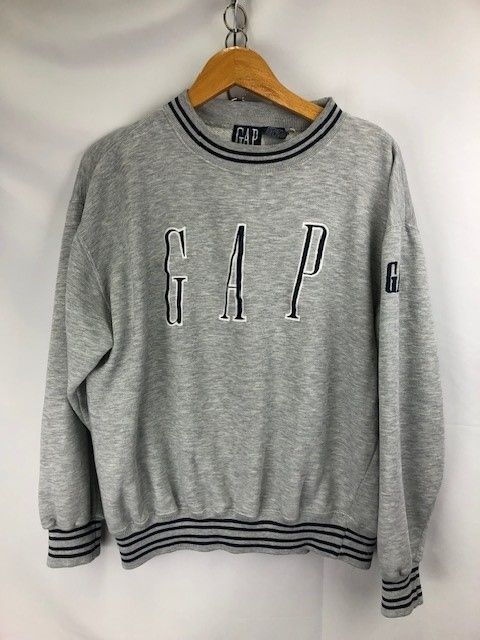 90年代 紺タグ OLD GAP 刺繍ロゴ 裏起毛スウェット サイズM