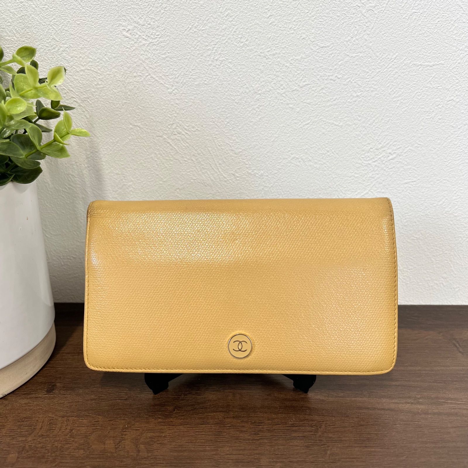 人気特価]CHANEL シャネル ココボタン 二つ折り長財布 二つ折り  