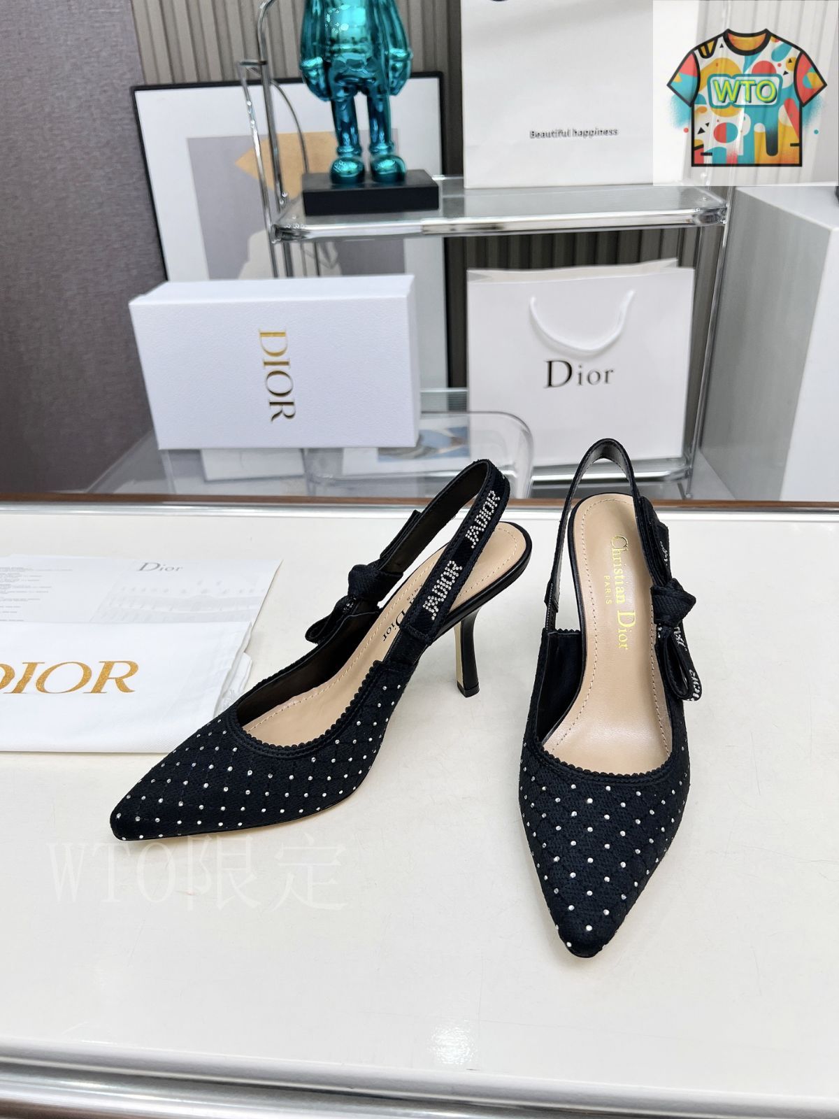 Christian Dior ディオール リボン サンダル ミュール パンプス