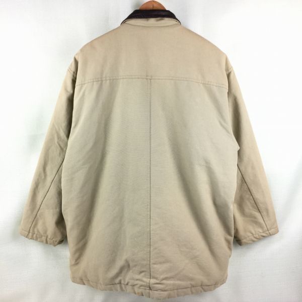 90s?ビンテージ　HOUSTON　ヒュートン　カバーオール　中綿ブルゾン　サイズM 　ベージュ　管NO.Wえ14-18 90s?ビンテージ HOUSTON ヒュートン カバーオール 中綿ブルゾン サイズ
