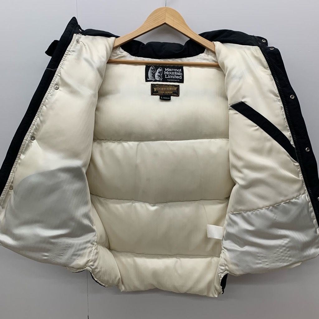 NEIGHBORHOOD x Marmot CLASSIC DOWN VEST サイズL ブラック 102DEMAN-JKM01 ネイバーフッド  マーモット ダウンベスト 黒 【X0342-001】□217 - メルカリ