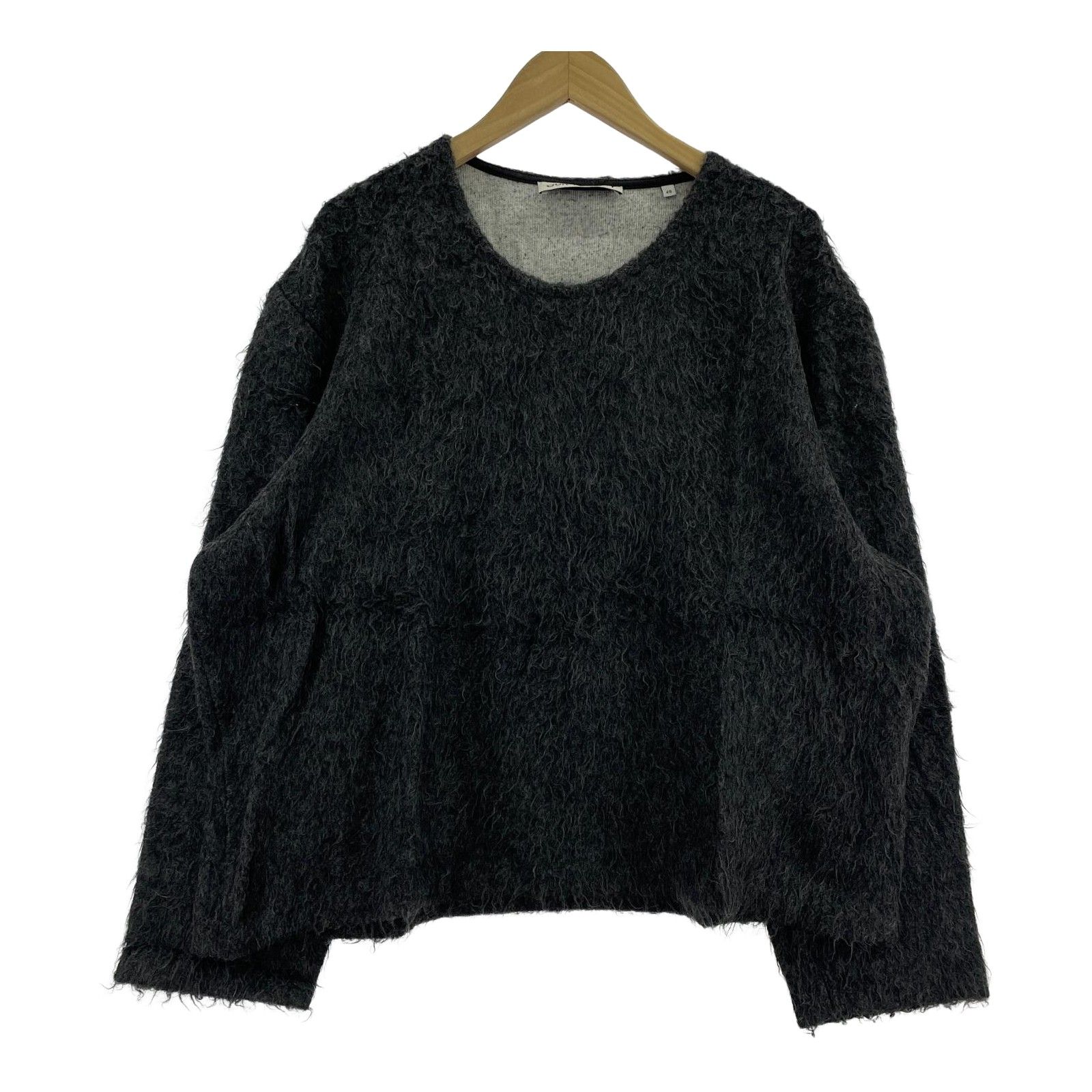 Our Legacy DOUBLE LOCK U NECK Ash Grey Alpaca 48