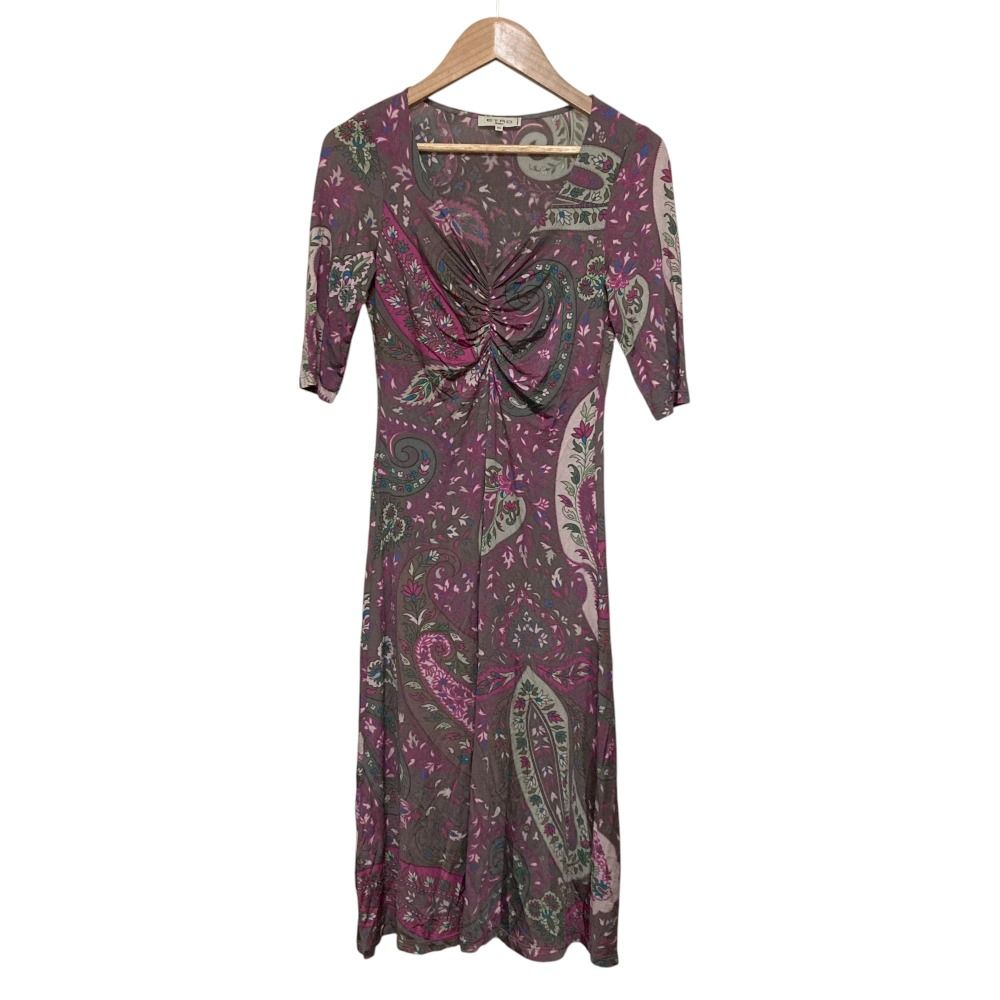 新品同様 ETRO エトロ ペイズリー柄 ストレッチ 胸元ギャザー 五 新品同様 ETRO エトロ ペイズリー柄 ストレッチ 胸元ギャザー 五