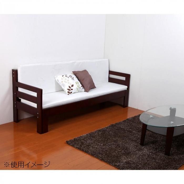 天然木すのこソファベッド マットレス付 ナチュラル SFB-200M B ブラウン