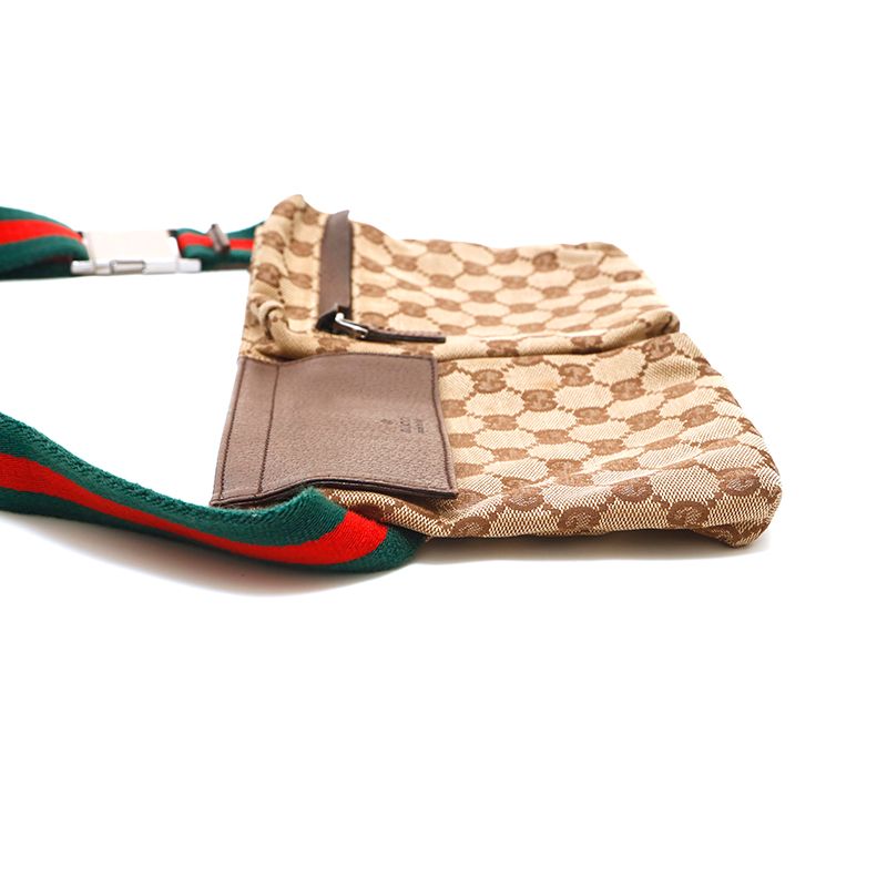 GUCCI グッチ ウエストバッグ GGキャンバス シェリーライン - メルカリ