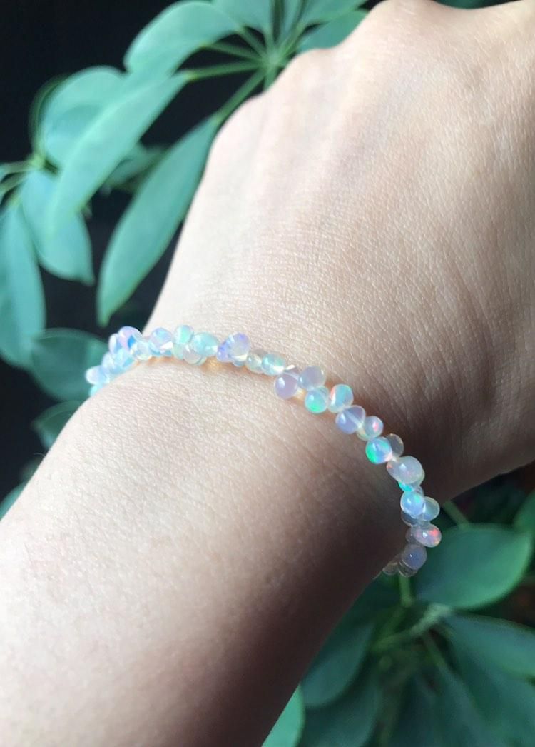 マルチカラーサファイア ブレスレット✩. 天然石×14kgf