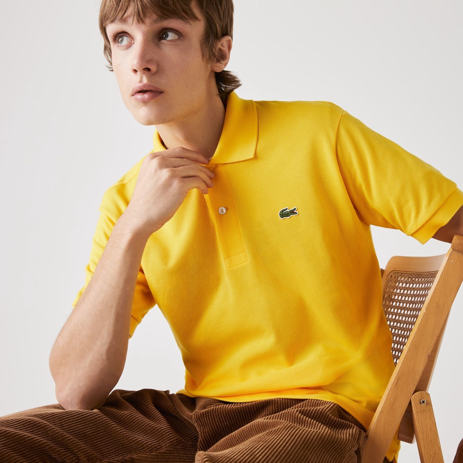 LACOSTE】ポロシャツL1212-00-US3半袖 メンズビビッドイエロー - メルカリ