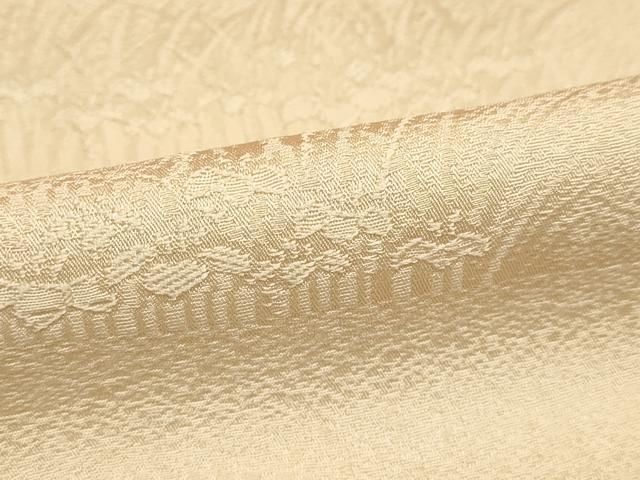 平和屋着物□上質な色無地 草花地紋 遠州茶色 正絹 逸品 未使用