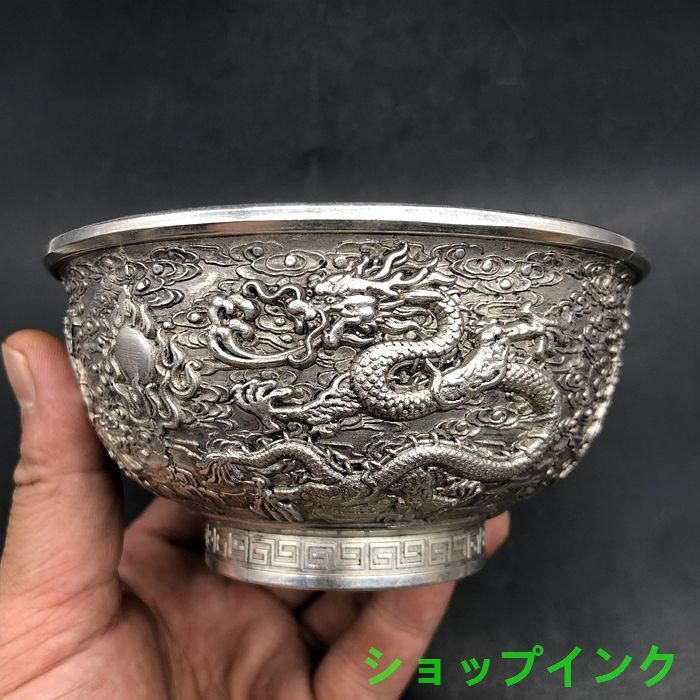 銅器  浮彫竜紋碗 装飾品   工芸品 美術品 置物 銅器 浮彫双龍戯珠碗 工芸品 装飾品 工芸品 美術品 置物 - メルカリ