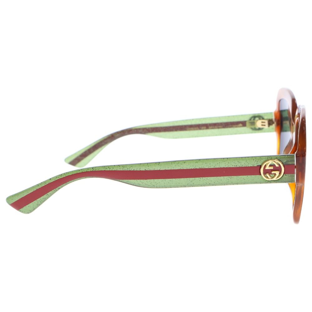 GUCCI (グッチ) サイドGGロゴ入り ラウンド スクエア型 カラーフレーム
