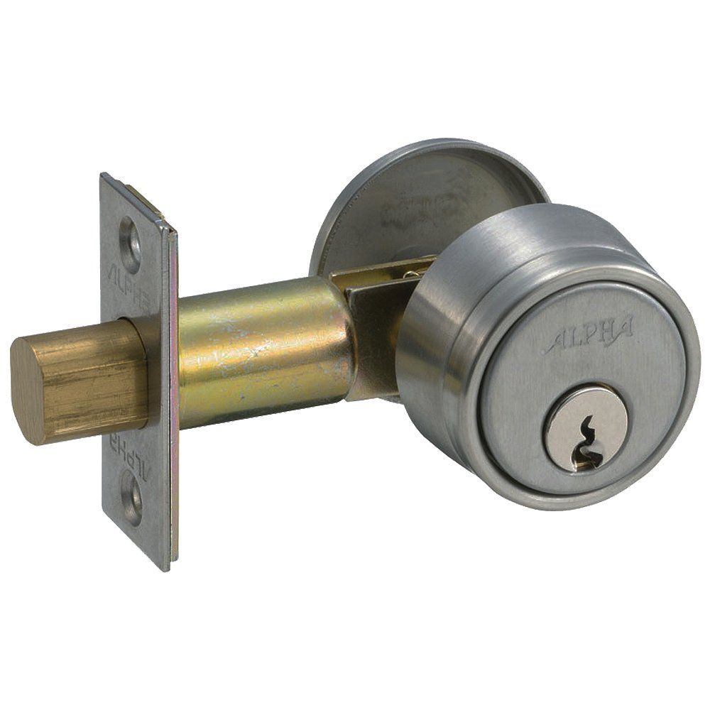 ステンレス(サテン仕上げ) ALPHA(アルファ) シリンダー本締錠 V-2190-US32D BS60