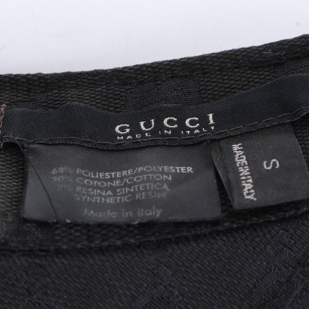 グッチ GGキャンバス シェリー ライン サンバイザー S ブラック 黒