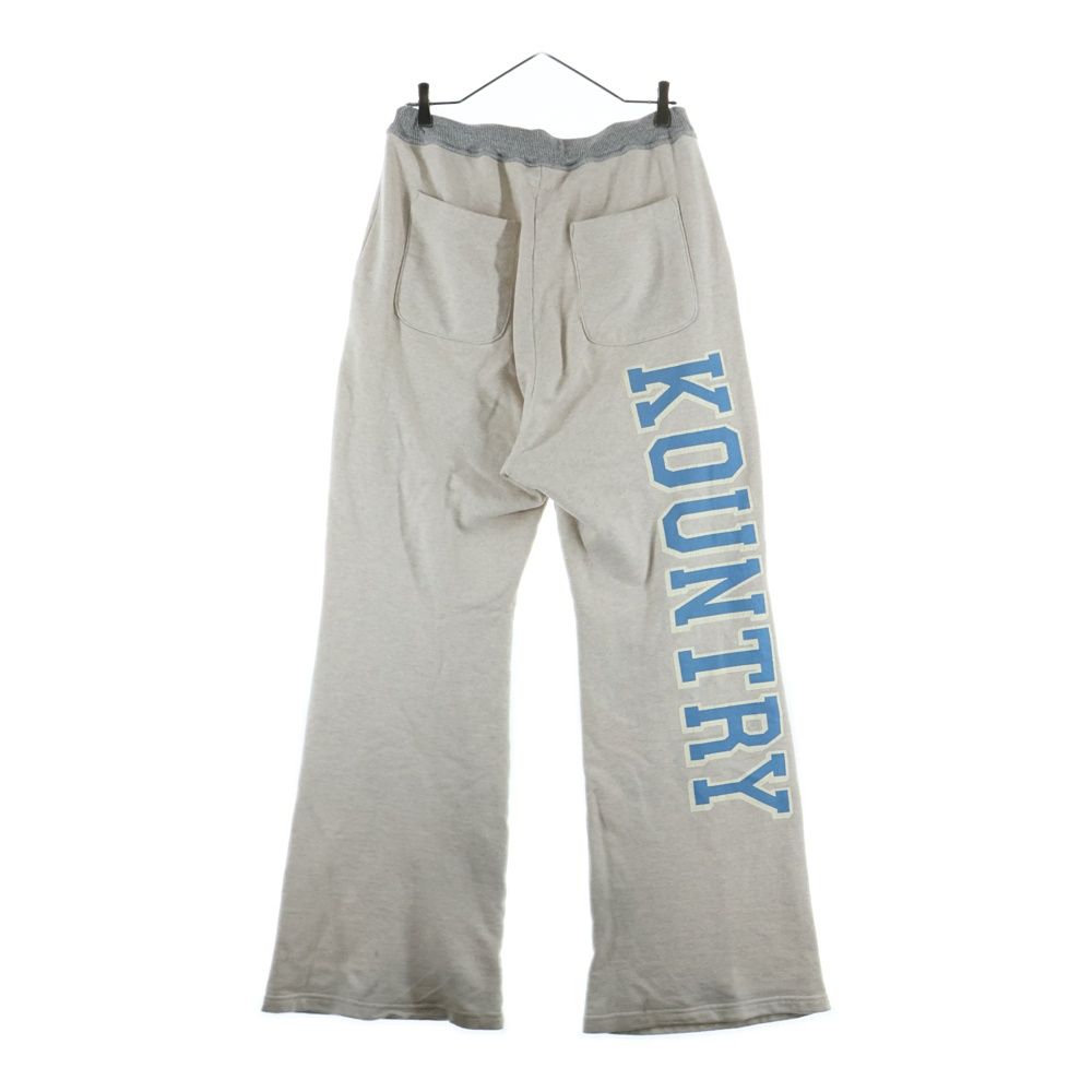 KAPITAL キャピタル Flared Cotton Jersey Sweatpants フ コットンジャージースウェットパンツ フロントジップダブルニースウェットパンツ K2403LP049 グレー