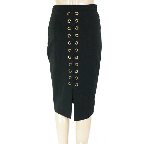 80 OFF エリザベッタフランキ ELISABETTA FRANCHI スカート 40 ESK696 S Mサイズ ブラック レディース タイトスカート 膝丈スカート イタリア製