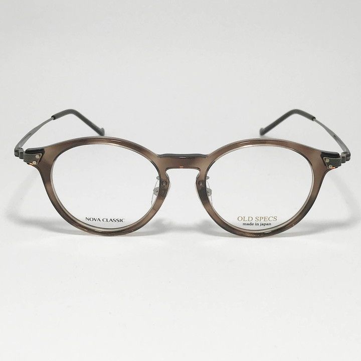 NOVA CLASSIC ノヴァ クラシック HAND MADE ITEM ハンドメイド 国産 眼鏡 メガネ フレーム サングラス OS 5042-4-45 度付可 クリアブラウン