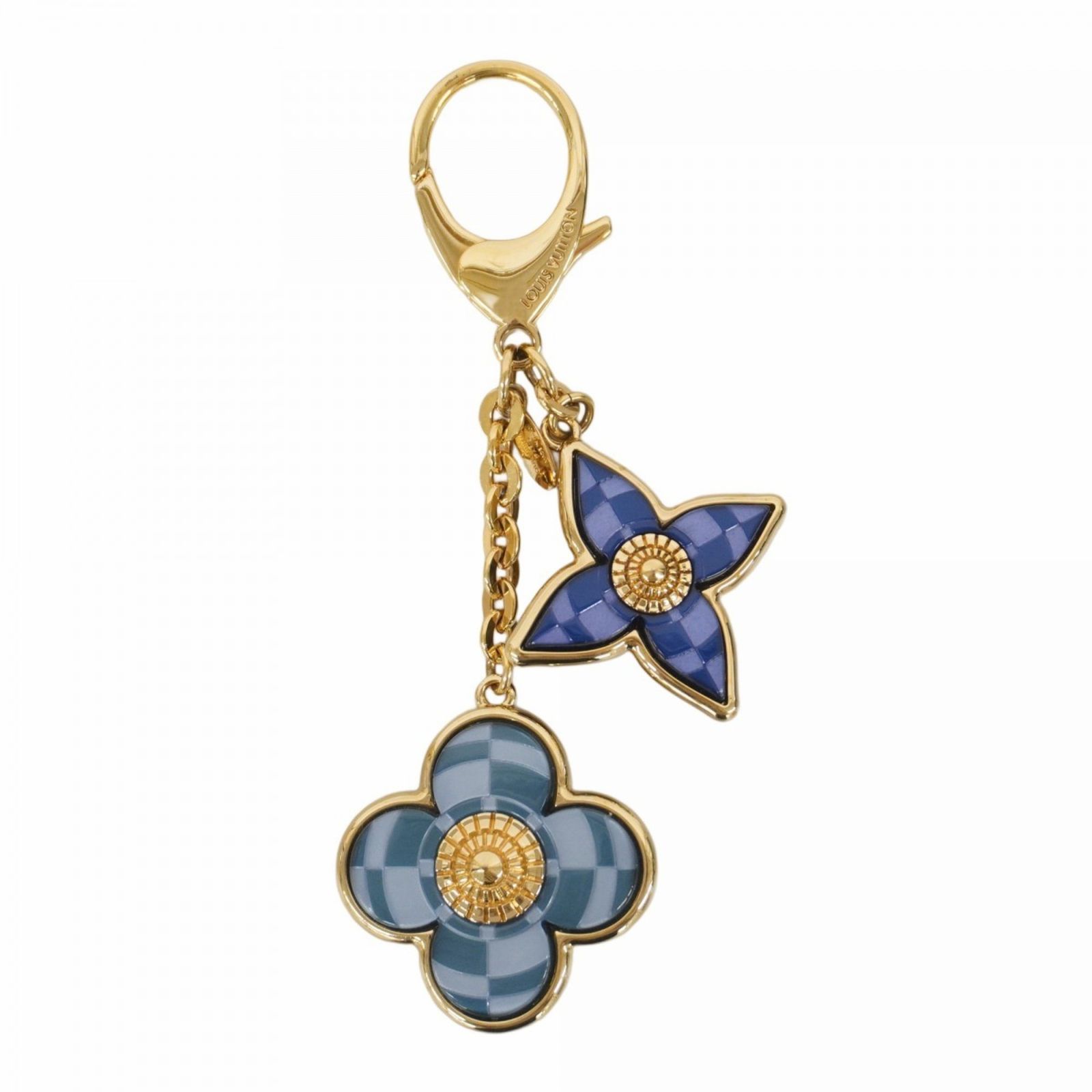 ルイ ヴィトン Louis Vuitton ルイ ヴィトン キーホルダー ビジューサックモザイク M66883 ブルー パープル ゴールドレディース
