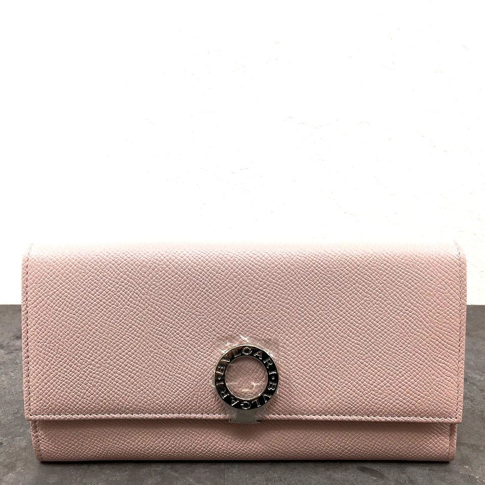 173 送料込み！ 極美品 BVLGARI 長財布 ピンク ブルガリブルガリ