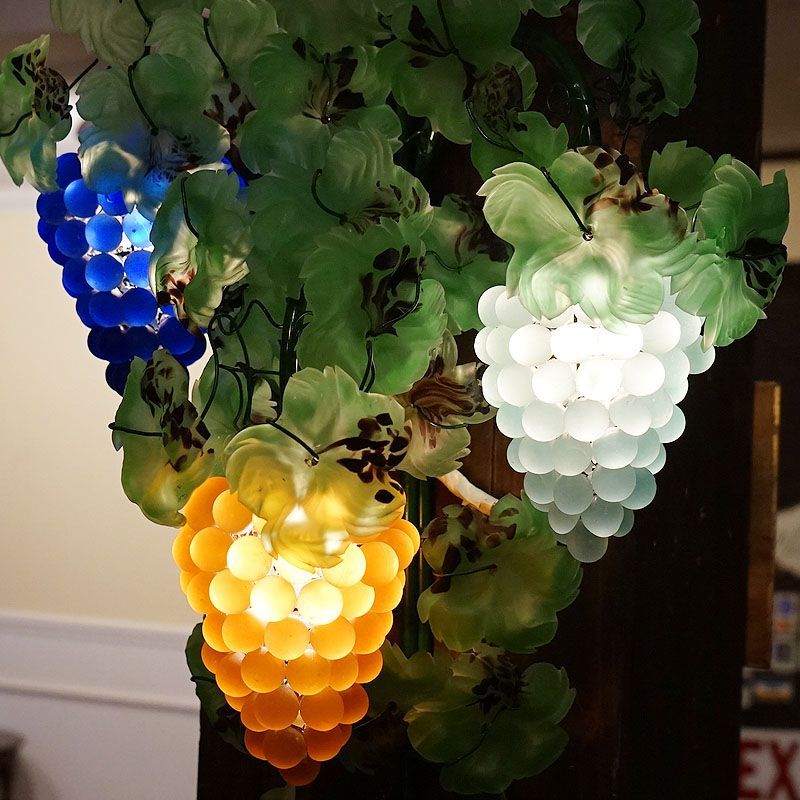 ヴィンテージ ヴェネチアンガラス 葡萄のランプ ぶどう イタリア