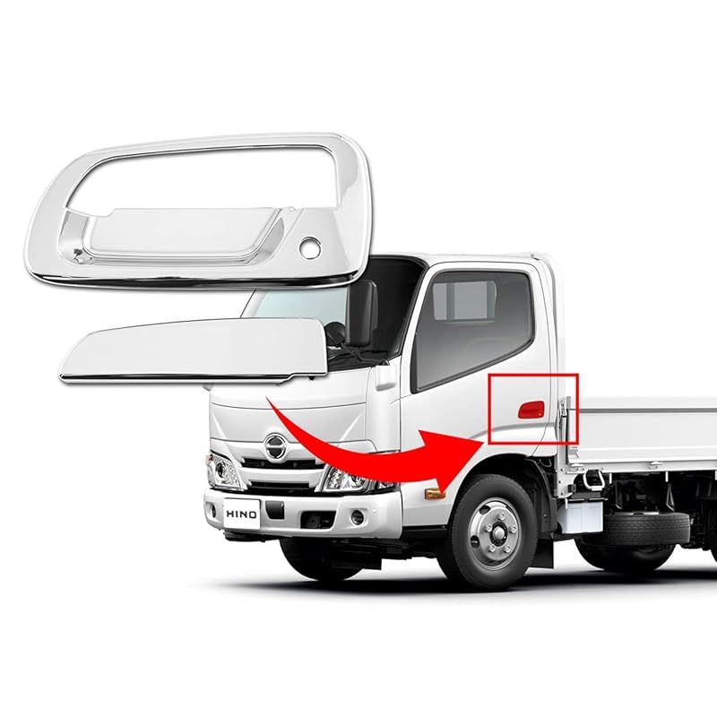 日野 デュトロ トヨタ ダイナ トヨエース メッキ ドアハンドル カバー ドアノブ カバー 新品 トラック 送料無料　新品 日野 デュトロ トヨタ ダイナ トヨエース メッキ ドア