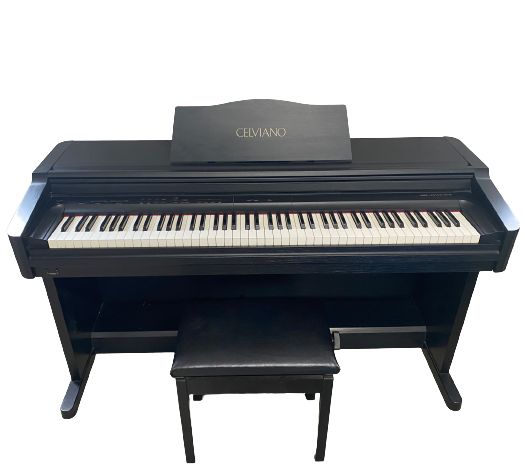 CASIO 電子ピアノ 黒色 椅子付き CASIO 電子ピアノ（イス付き）95年製