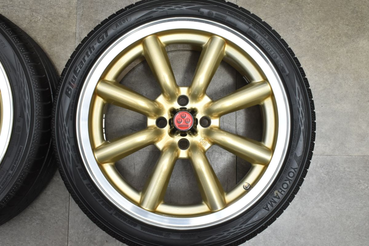 シ*ウ様 ワタナベ　8スポーク　YOKOHAMA 17インチタイヤ・ホイールセッ 大人気商品】ワタナベ エイトスポーク F8Fタイプ 17in 7J+40