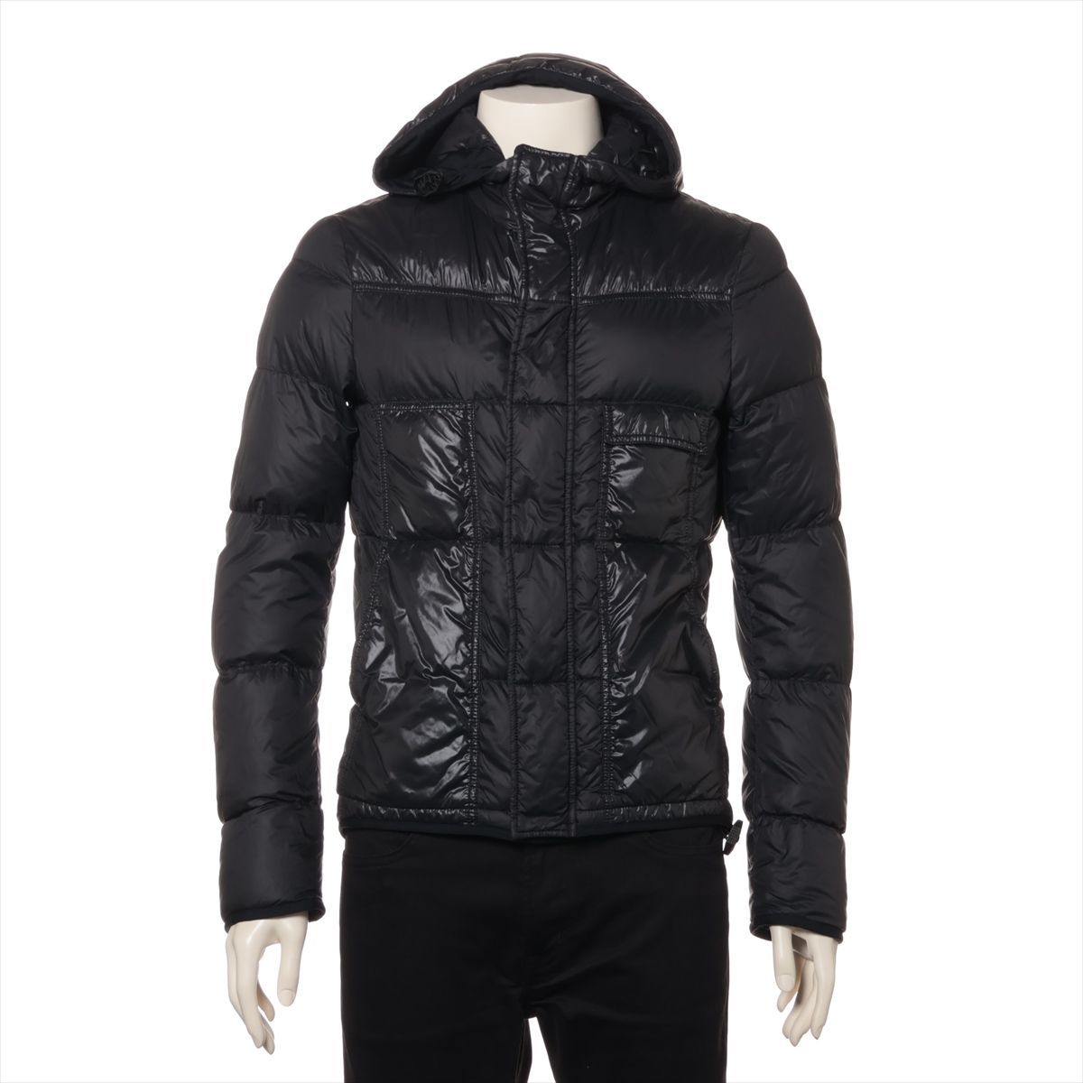 美品 BALENCIAGA バレンシアガ ナイロン ダウンジャケット 46 ブラック 