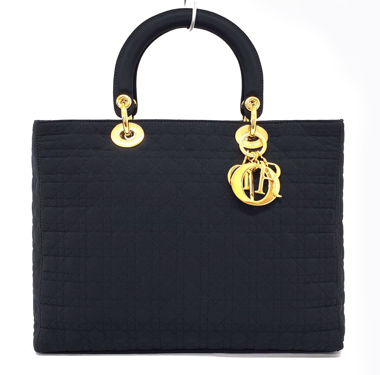 【美品】クリスチャンディオール　レディ　レザー　カナージュ　ハンドバッグ 極美品！クリスチャンディオール レディディオールハンドバッグ